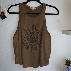 Moon phases graphic tank